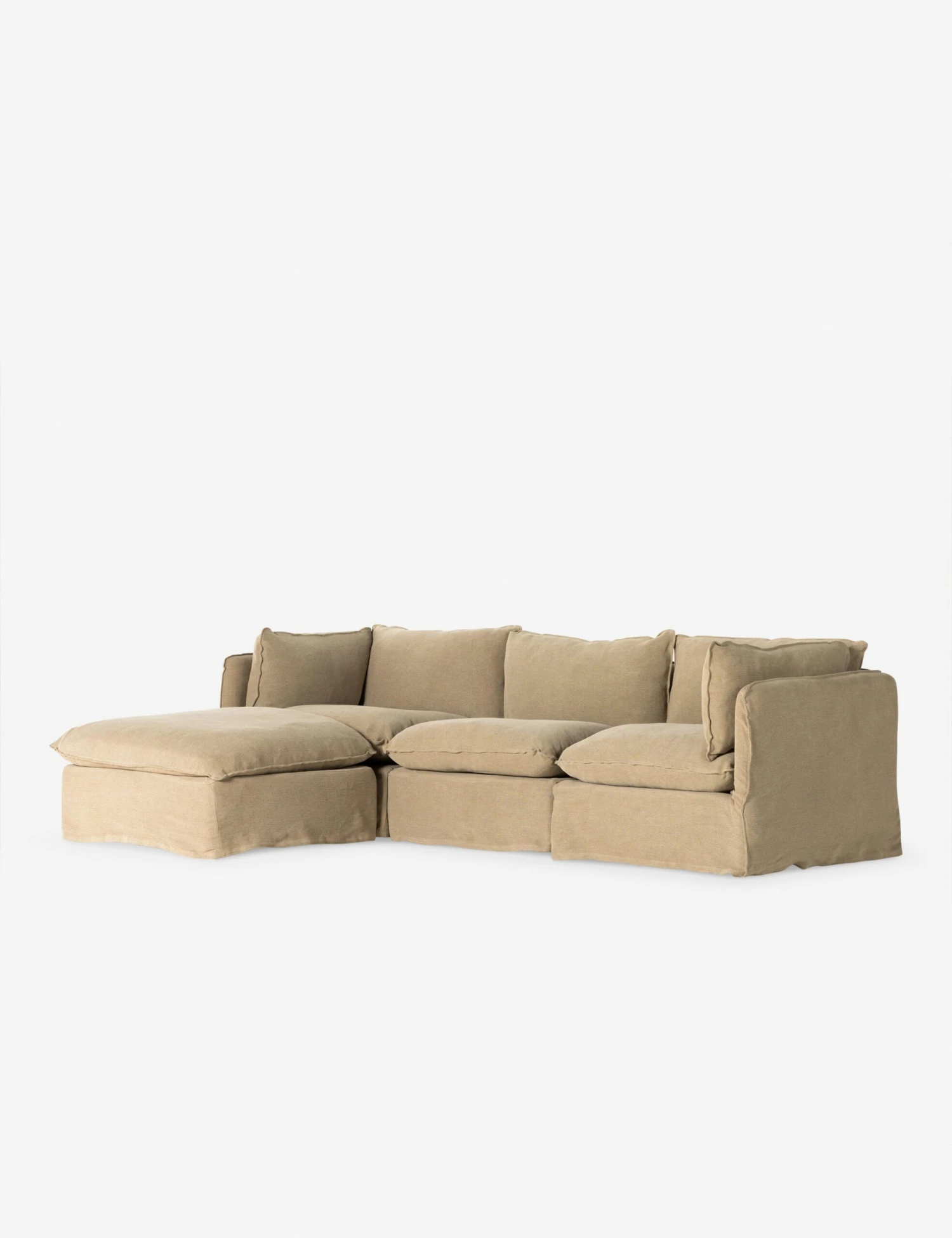 Costello Slipcover Sofa With Ottoman - Image 3
