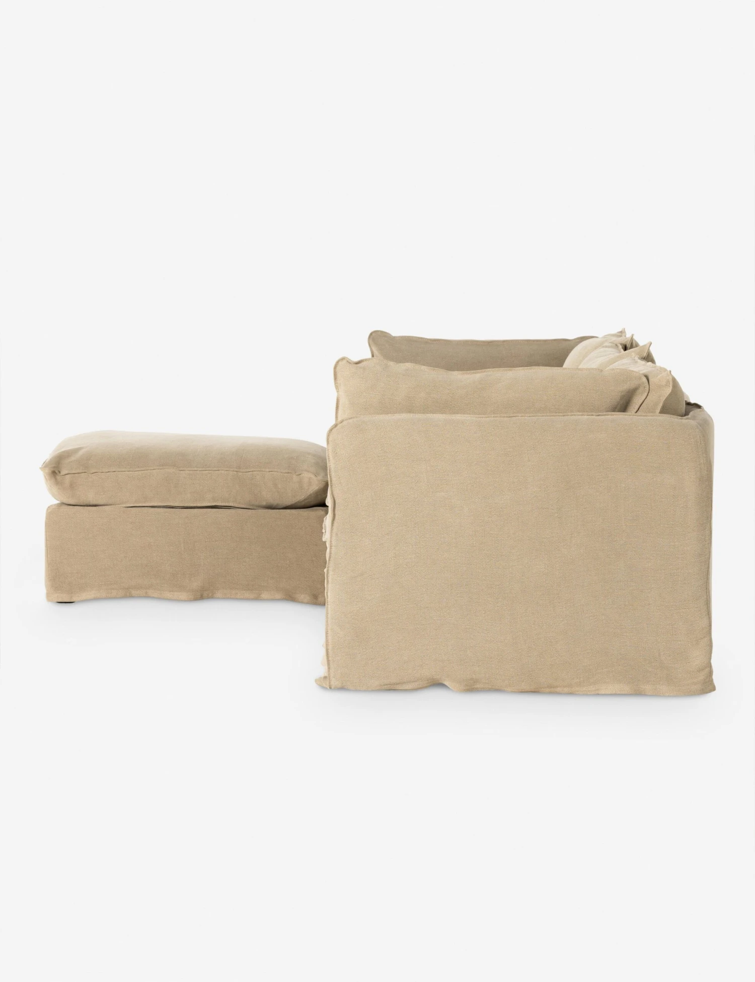 Costello Slipcover Sofa With Ottoman - Image 4