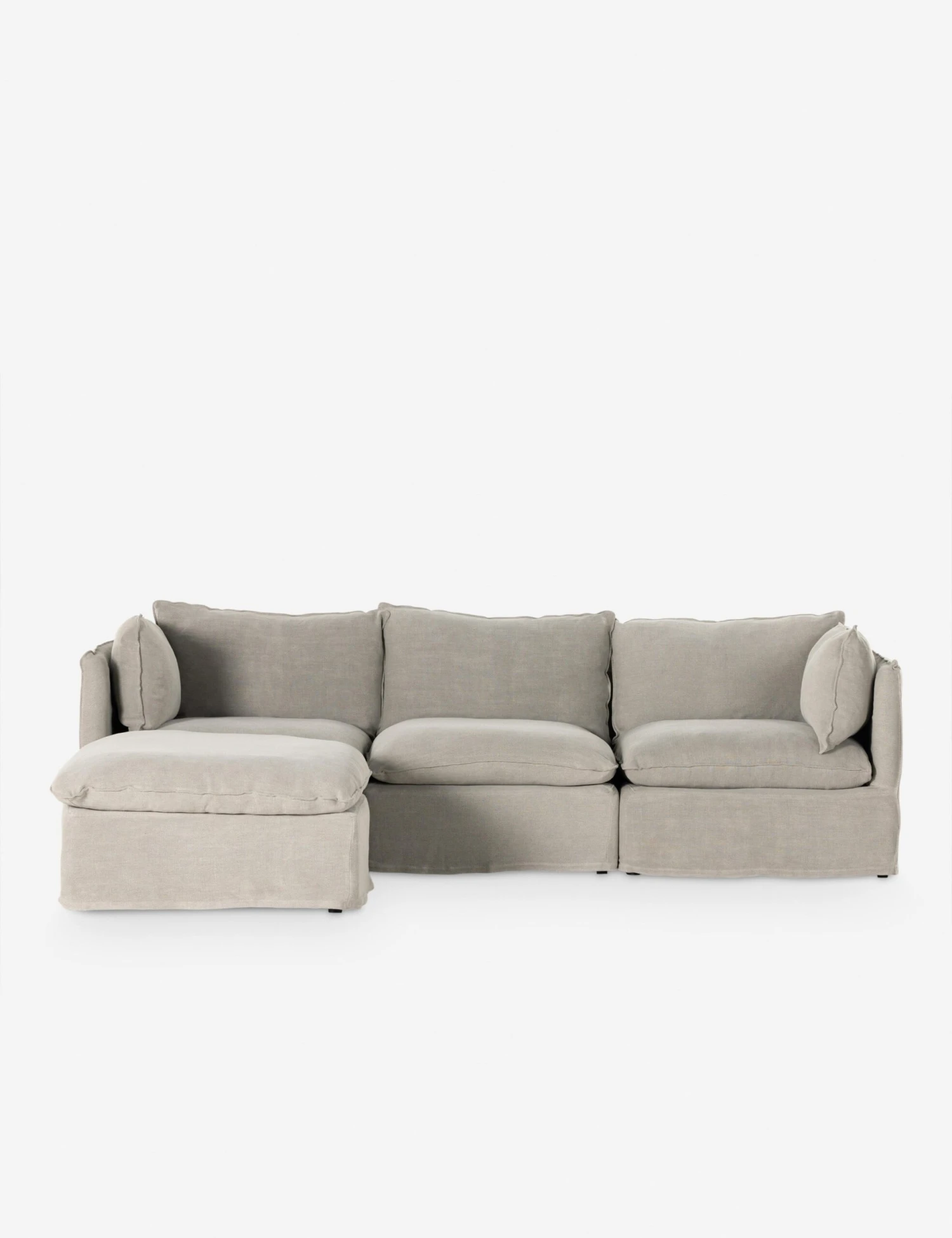Costello Slipcover Sofa With Ottoman - Image 8