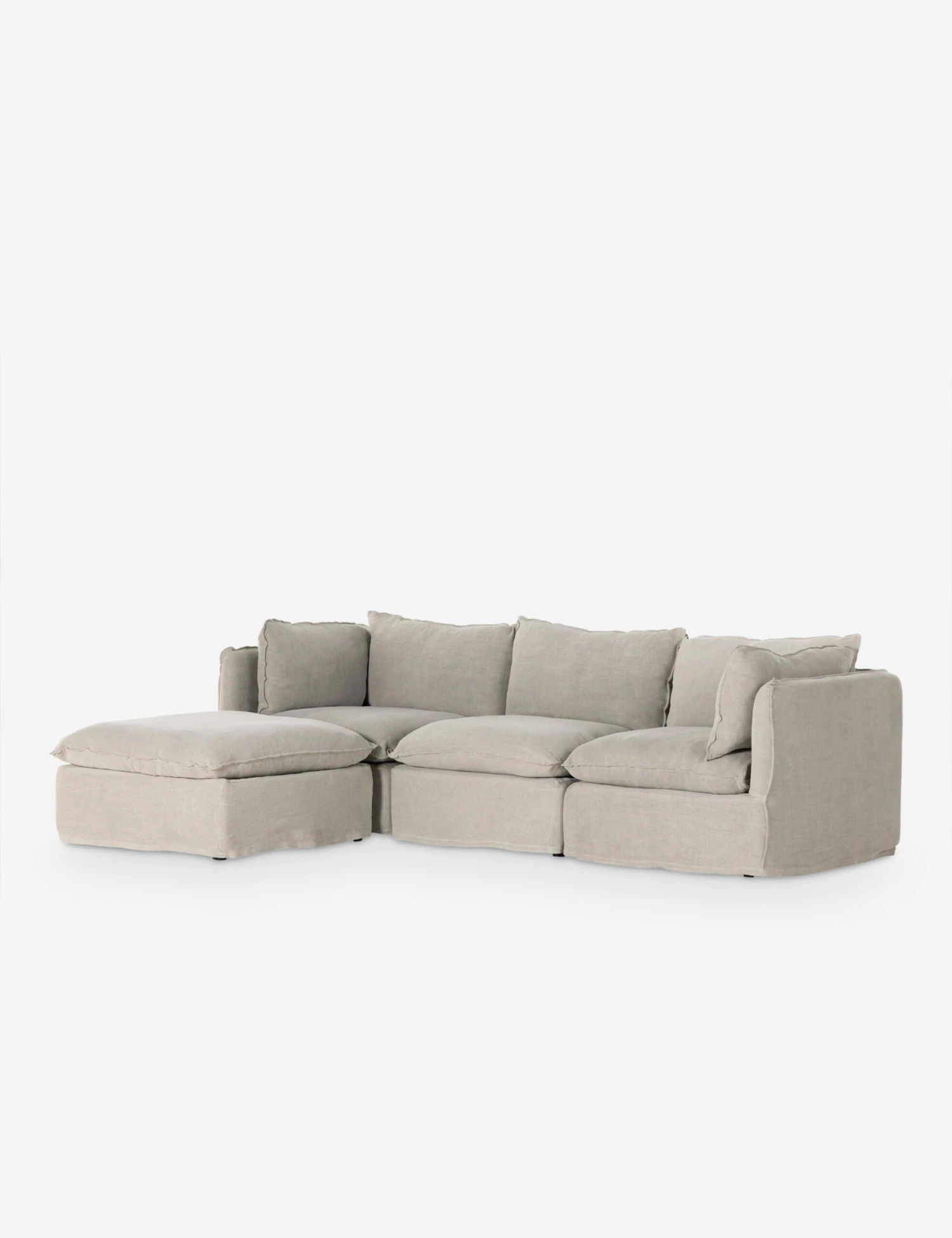 Costello Slipcover Sofa With Ottoman - Image 10