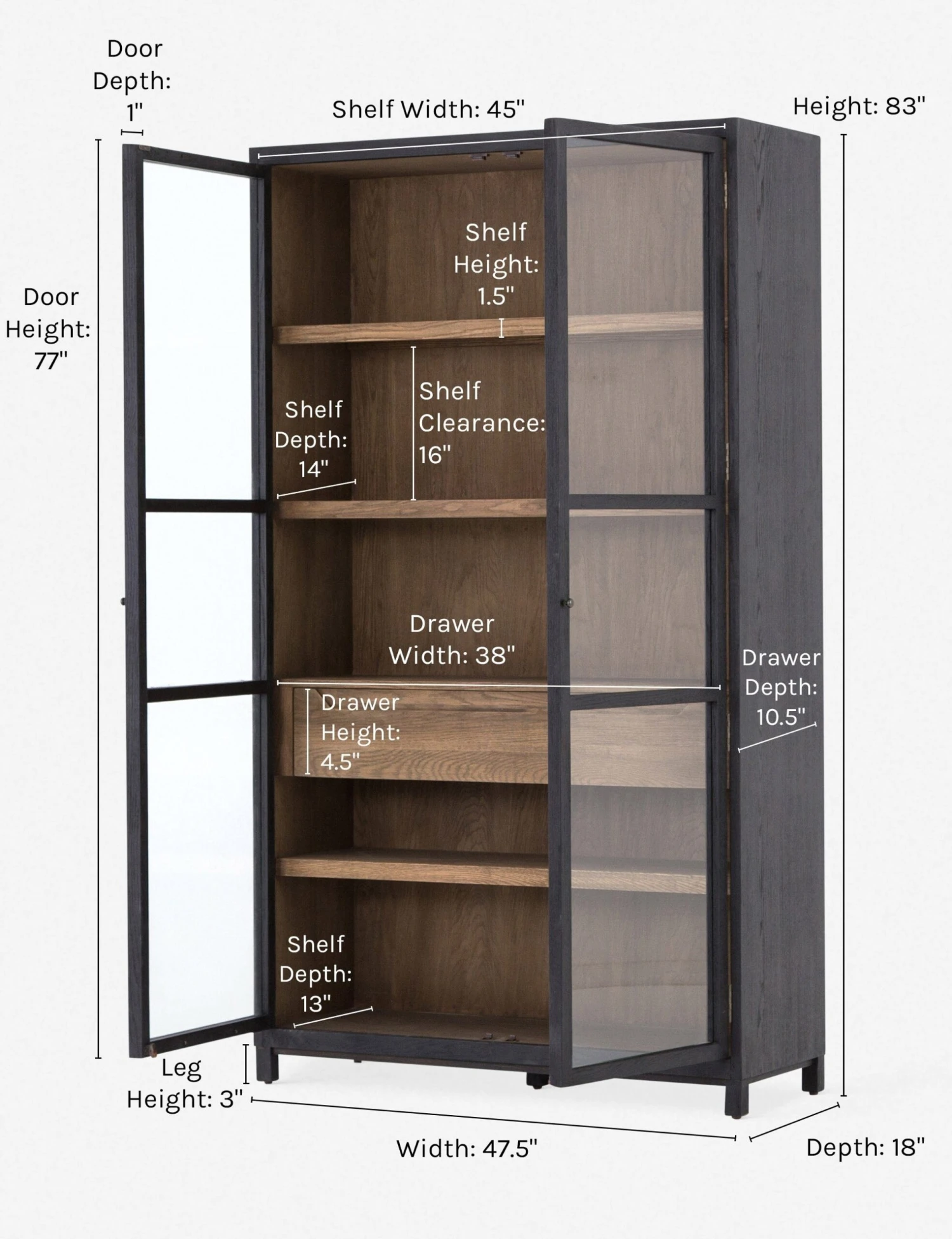 Carly Curio Cabinet - Image 8