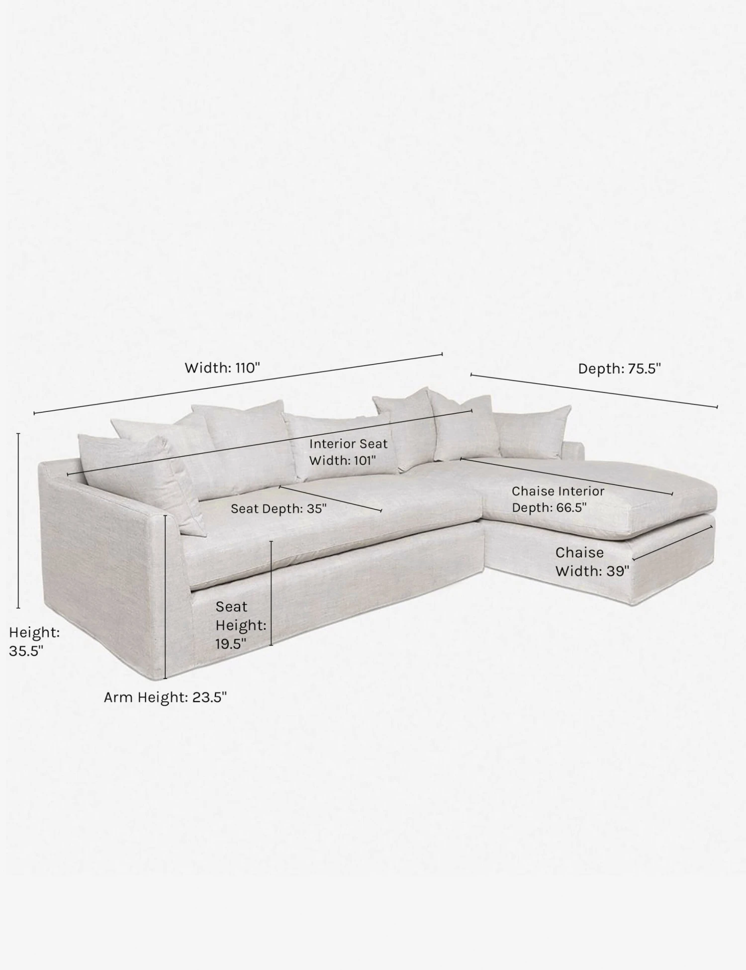 Parque Slipcover Sectional Sofa - Image 11