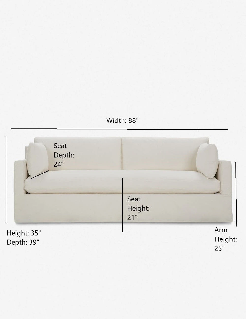 Myla Slipcover Sofa - Image 4